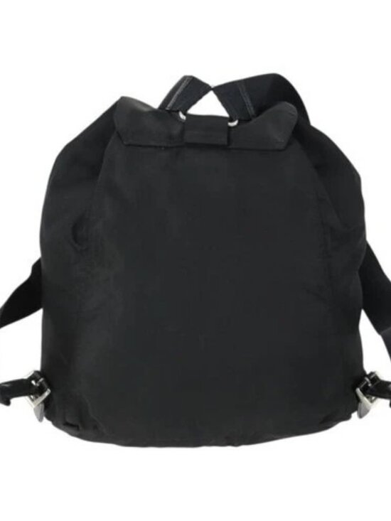 PRADA Backpack Nylon Black Silver Auth bs33169